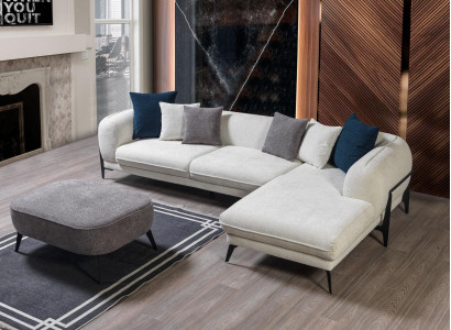 Living room corner sofa L-shape upholstered sofas luxury modern furniture sofa couch